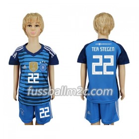 Fußballtrikots Deutschland Ter Stegen 22 Torwart Kinder Heim Trikotsatz WM 2018